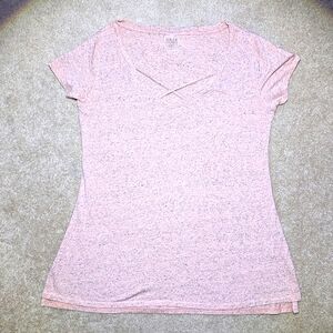 Calia by Carrie Underwood Short Sleeve T-shirt / Criss Cross Tee